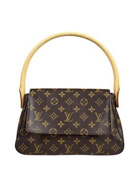 Louis Vuitton Mini Looping Monogram Handbag Canvas Brown Second